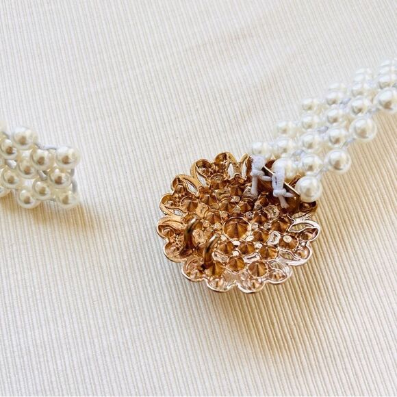 Womens Belt Heart Floral Faux Pearl Stretchy Fashion Party Dressy Wedding XS - S main image 3
